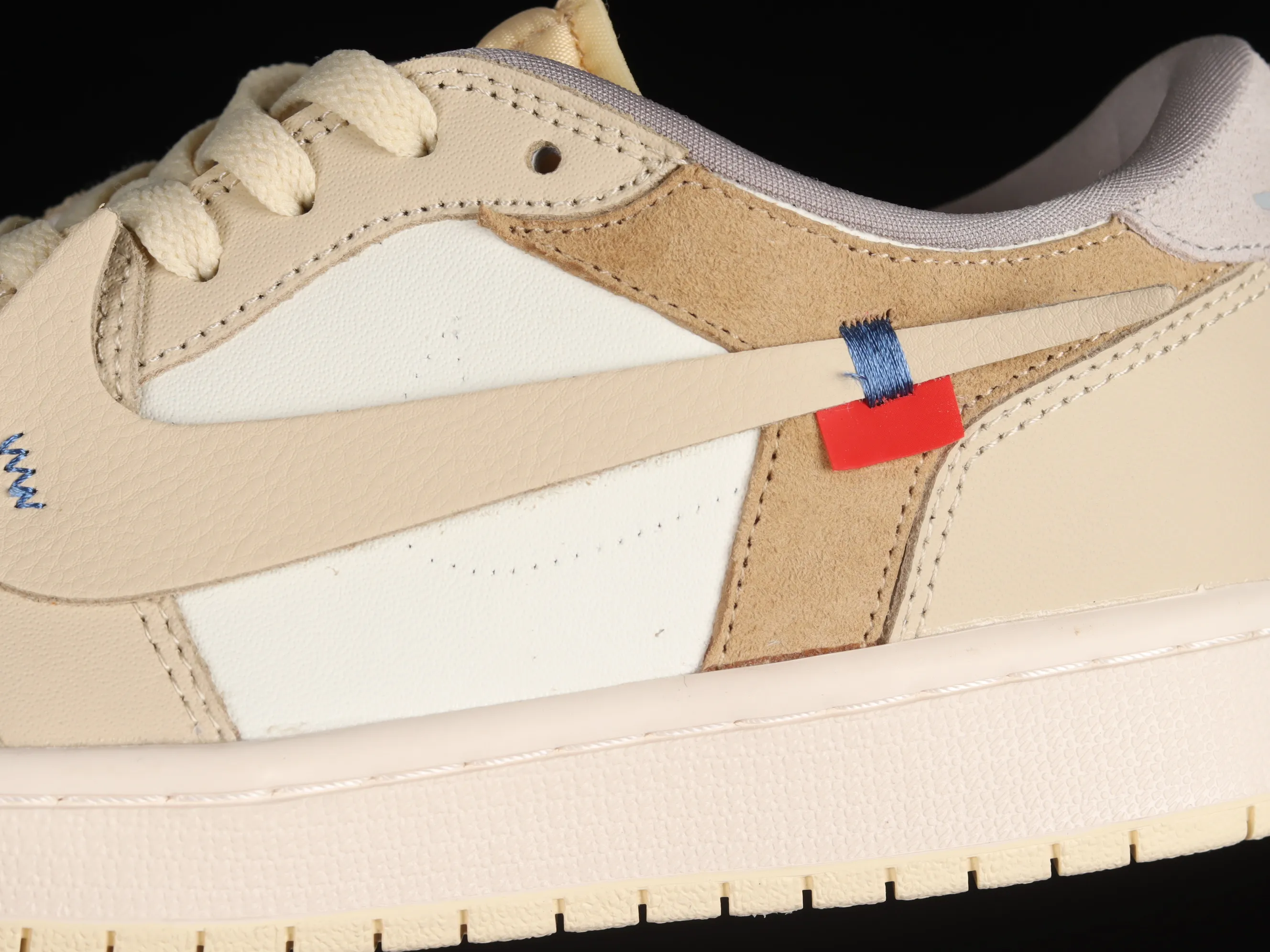 All categories Air Jordan Jordan series basketball shoes Air Jordan 1 Low Off White x Air Jordan 1 Low "Custom" AJ1 Joe 1 beige joint cultural low-top casual sneakers CZ0790-102